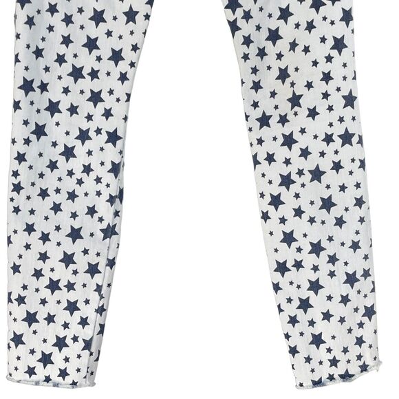 Hudson SZ 26 Krista Crop Jeans Stars Mid-Rise Distressed Stretch Frayed Hems - Picture 6 of 11